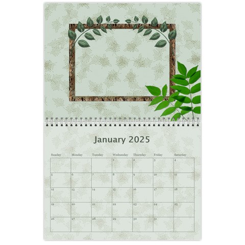 2025 Green 12 Month Wall Calendar By Lil Jan 2025