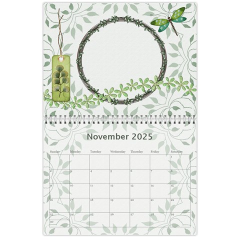 2025 Green 12 Month Wall Calendar By Lil Nov 2025