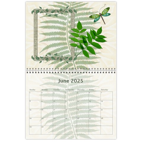 2025 Green 12 Month Wall Calendar By Lil Jun 2025