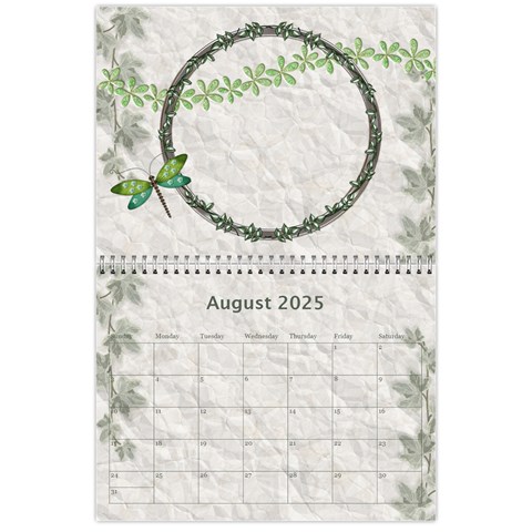 2025 Green 12 Month Wall Calendar By Lil Aug 2025