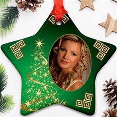 My Sparkle of Green Christmas Star Ornament (2 sided) - Star Ornament (Two Sides)