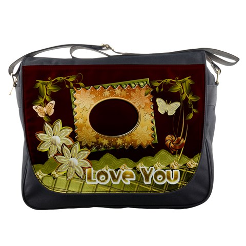 Love You Brown Messenger Bag By Ellan Front