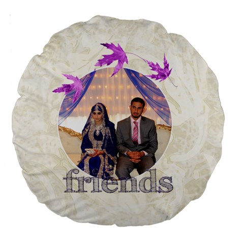 Family & Friends Round Cushion By Catvinnat Back