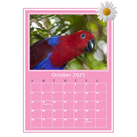 Princess Pink Desktop Calendar By Deborah Oct 2025