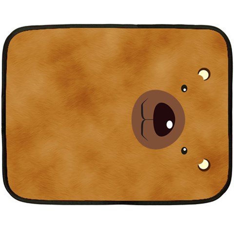 Bear By Divad Brown 35 x27  Blanket Back