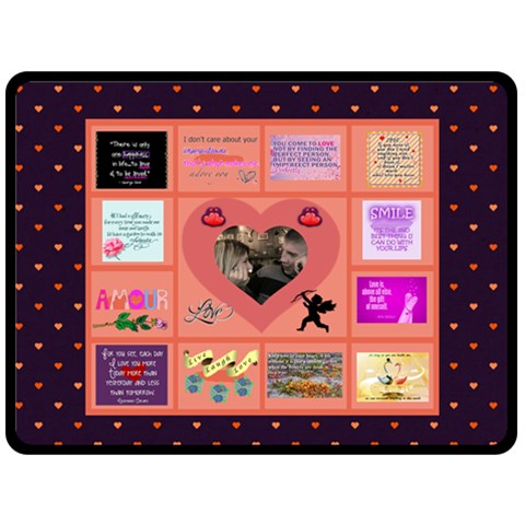 Love Quotes Large Blanket By Joy Johns 80 x60  Blanket Front