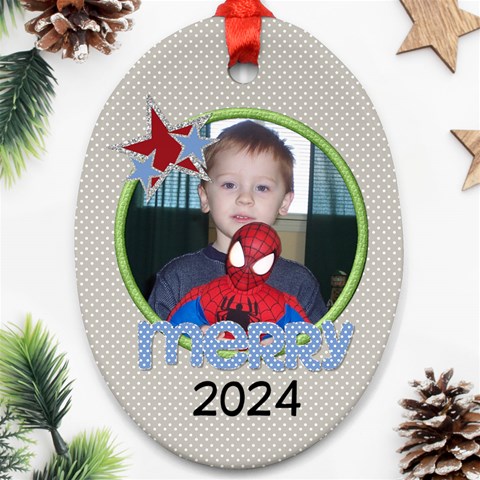 2024 Oval Ornament 1 By Martha Meier Front