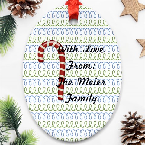 2024 Oval Double Sided Ornament 1 By Martha Meier Back