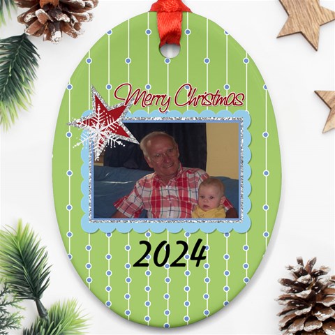 2024 Oval Double Sided Ornament 2 By Martha Meier Front