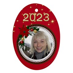 Oval Christmas ornament (2 sided) - Oval Ornament (Two Sides)