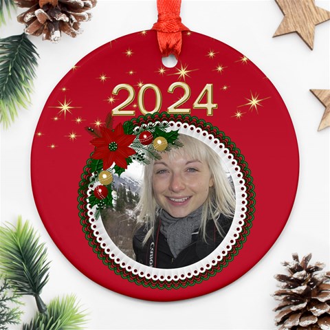 Round Christmas Ornament (2 Sided) By Deborah Back