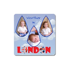 NYL Weather in London - Magnet (Square)