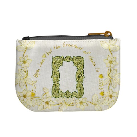 Wedding Floral Love  Coin Purse By Ellan Back