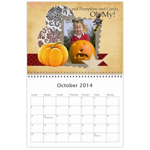 Year Calendar By C1 Oct 2014