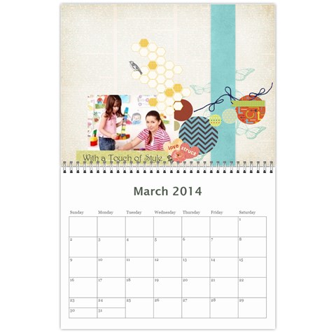 Year Calendar By C1 Mar 2014