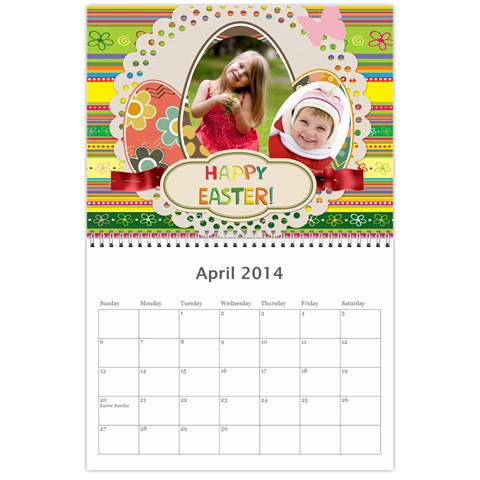 Year Calendar By C1 Apr 2014