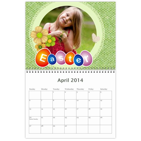 Year Calendar By C1 Apr 2014