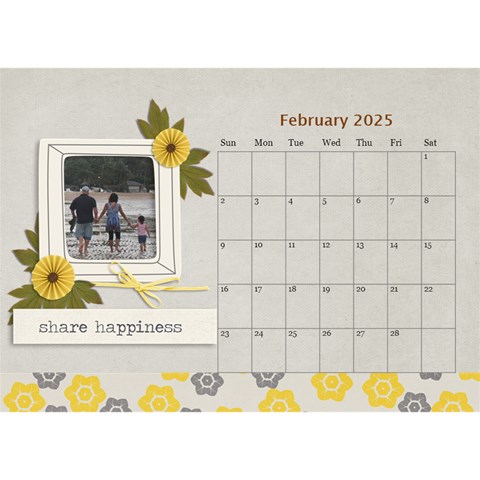 Desktop Calendar 8 5  X 6  Feb 2025