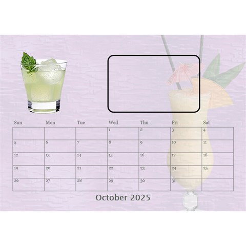 Happy Hour Desktop Calendar By Lil Oct 2025