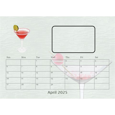 Happy Hour Desktop Calendar By Lil Apr 2025