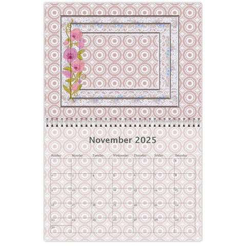 Pretty Lace Pink Calendar (12 Month) By Lil Nov 2025