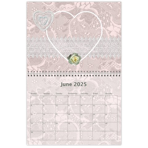 Pretty Lace Pink Calendar (12 Month) By Lil Jun 2025