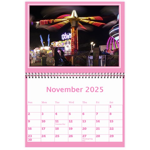 Pink Princess Wall Calendar (any Year) 8 5x6 By Deborah Nov 2025