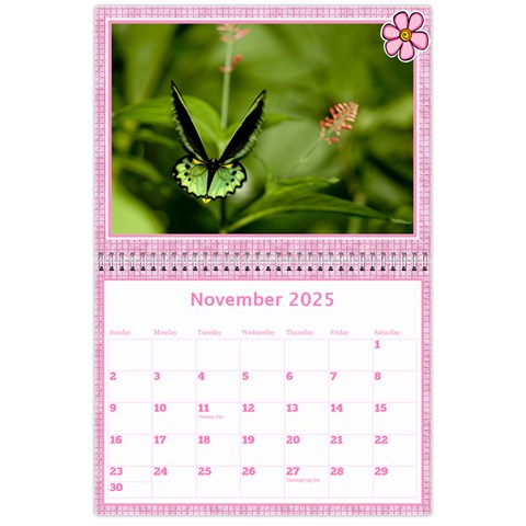 Pink Choc Wall Calendar 11x8 5 By Deborah Nov 2025