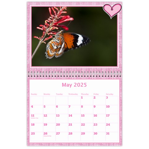 Pink Choc Wall Calendar 11x8 5 By Deborah May 2025