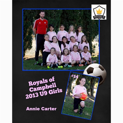 Royals U9 Girls 2013 By Arti Steinkamp 10 x8  Print - 13