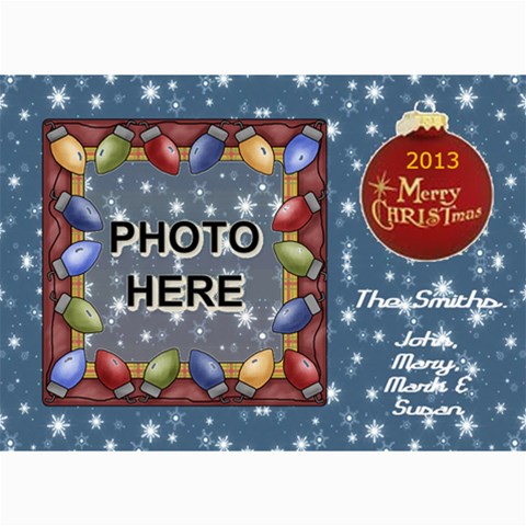 Holiday Card #1, 5x7 By Joy Johns 7 x5  Photo Card - 4