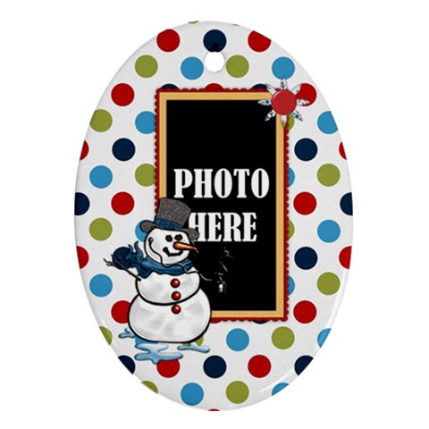 Snowman Ornament 2 By Lisa Minor Front