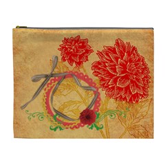Red Dahlia cosmetic bag XL (7 styles) - Cosmetic Bag (XL)