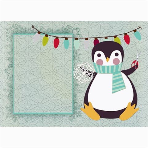 Penguin Christmas Card 7x5 By Zornitza 7 x5  Photo Card - 8