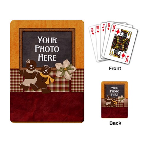 Gingerbread Men Playing Cards By Lisa Minor Back