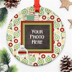 Happy Holidays Ornament - Round Ornament (Two Sides)