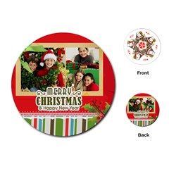 merry christmas - Playing Cards Single Design (Round)