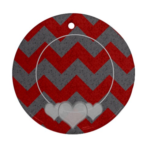 Chevron 2 Sided Round By Amanda Bunn Back