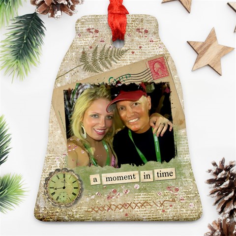 Bell Ornament 1 Side Keely And Lisa By Pat Kirby Front