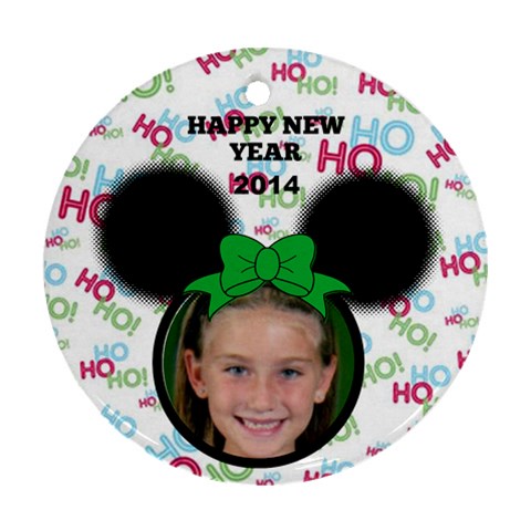 Minnie  Ornament, 2 Sides By Joy Johns Back