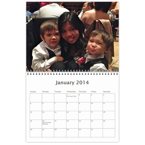 2014 Calendar By Marie Jan 2014