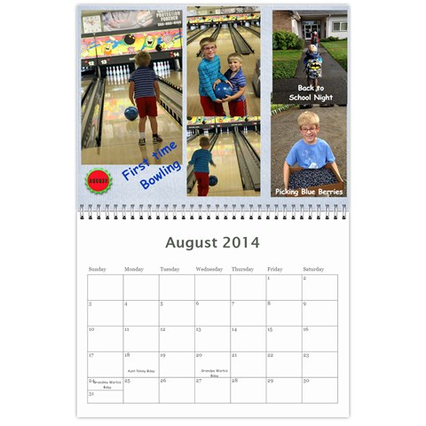 2014 Calendar By Sherry Shaffer Aug 2014