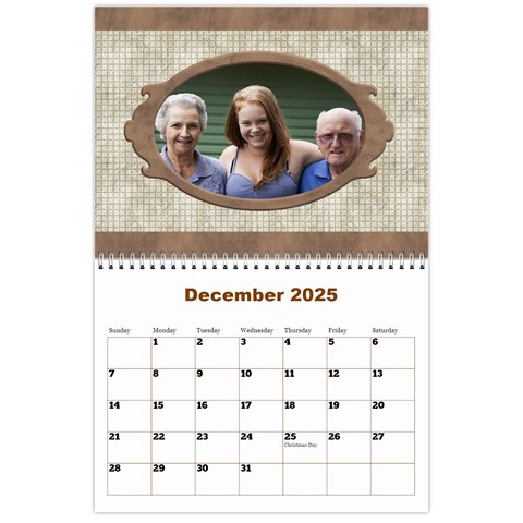 Male Calendar No 1 (any Year) By Deborah Dec 2025