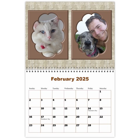 Male Calendar No 1 (any Year) By Deborah Feb 2025