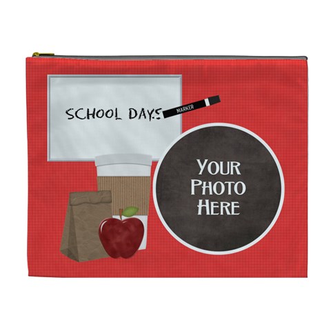 School Days Xxxl Cosmetic Bag By Lisa Minor Front