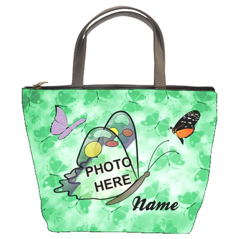 Butterfly Garden Bucket Bag By Joy Johns Front