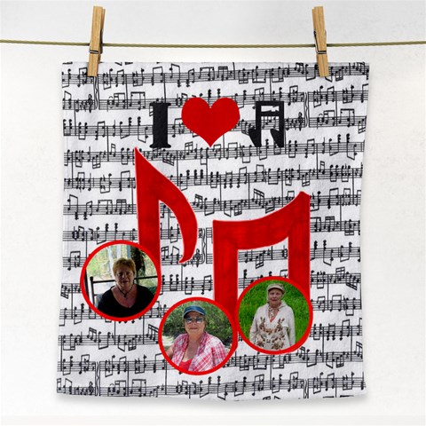 Music Face Towel By Joy Johns Front