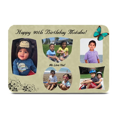 Nani s 90th B 18 x12  Plate Mat