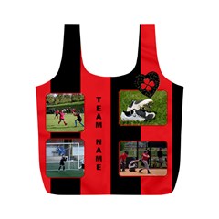 Black and Red (any team) Recycle Bag (M) (6 styles) - Full Print Recycle Bag (M)