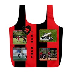 Black and Red (any Team) Recycle Bag (L) (6 styles) - Full Print Recycle Bag (L)